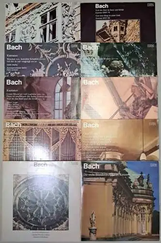 10x Johann Sebastian Bach Eterna Edition Schallplatten 12" LP, Kantaten, Motette