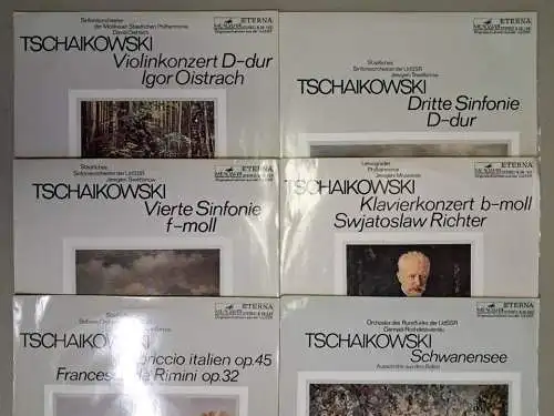 10 Schallplatten Peter Tschaikowski, 12" LP, Vinyl, Sammlung, Nußknacker, Bundle