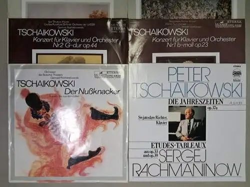 10 Schallplatten Peter Tschaikowski, 12" LP, Vinyl, Sammlung, Nußknacker, Bundle