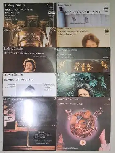 10 Schallplatten 12" LP Ludwig Güttler Nr. 3, 4, 5, 6, 9, 10, 12, 13, 15, 16