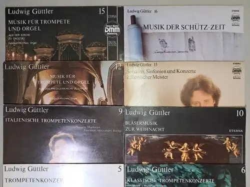 10 Schallplatten 12" LP Ludwig Güttler Nr. 3, 4, 5, 6, 9, 10, 12, 13, 15, 16