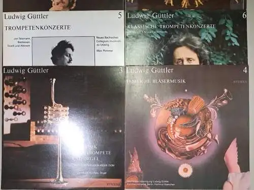 10 Schallplatten 12" LP Ludwig Güttler Nr. 3, 4, 5, 6, 9, 10, 12, 13, 15, 16