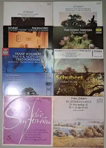 10 Schallplatten Franz Schubert, 12" LP, Vinyl, Sammlung, Bundle, Klassik