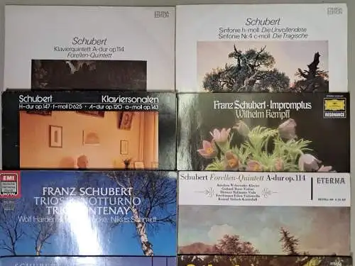 10 Schallplatten Franz Schubert, 12" LP, Vinyl, Sammlung, Bundle, Klassik