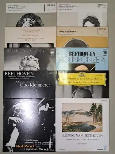 10 Schallplatten 12" LP Ludwig van Beethoven, Eterna, Klassik, Konvolut, Vinyl