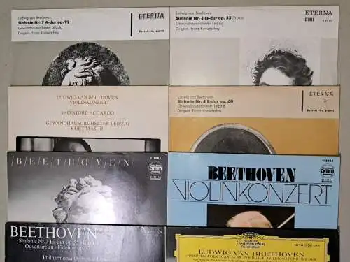 10 Schallplatten 12" LP Ludwig van Beethoven, Eterna, Klassik, Konvolut, Vinyl