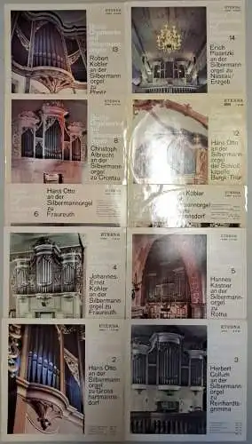 10x LP: Bachs Orgelwerke auf Silbermannorgeln, Eterna, Vinyl, Schallplatte, 12"