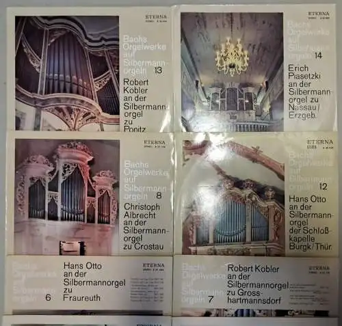 10x LP: Bachs Orgelwerke auf Silbermannorgeln, Eterna, Vinyl, Schallplatte, 12"