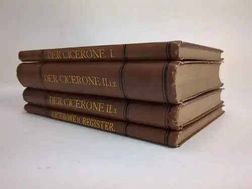 Buch: Der Cicerone, Burckhardt, Jacob, 1904, E. A. Seemann Verlag, 4 Bände