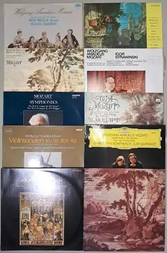 10 Schallplatten 12" LP Wolfgang Amadeus Mozart, Vinyl, Klassik, Sammlung