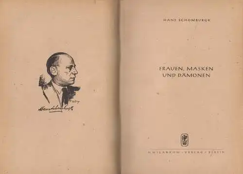 Buch: Frauen, Masken und Dämonen, Hans Schomburgk, H. Wigankow, gebraucht, gut
