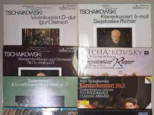 10 Schallplatten Peter Tschaikowski, 12" LP, Vinyl, Sammlung, Bundle, Klassik