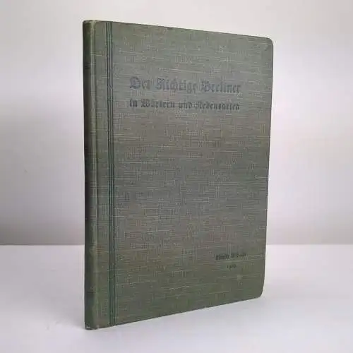 Buch: Der richtige Berliner in Wörtern und Redensarten, Hans Meyer, 1904, Herman