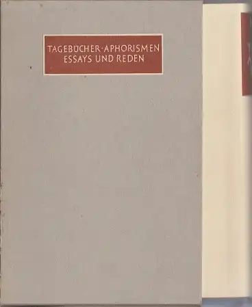 Buch: Tagebücher, Aphorismen, Essays und Reden, Musil, Robert. 1955, Rowohlt