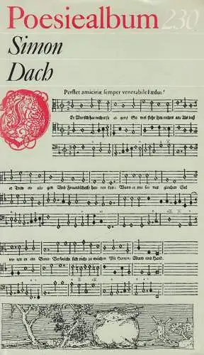 Heft: Poesiealbum 230, Dach, Simon, 1986, Verlag Neues Leben, gebraucht, gut