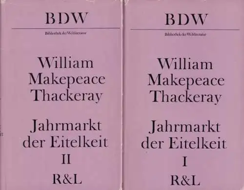Buch: Jahrmarkt der Eitelkeit, Thackeray, William Makepeace. 2 Bände, 1980
