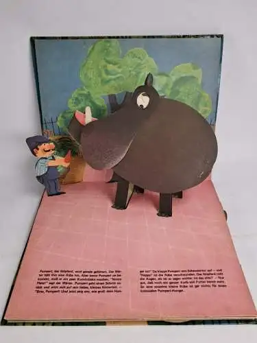 Pop-up Buch: Max und Monika im Zoo, 1970, Wilhelm Frick Verlag, Kinderbuch