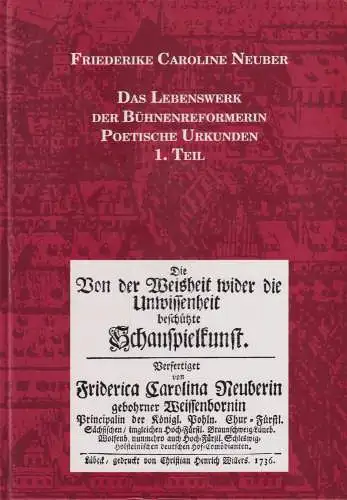 Buch: Friederike Caroline Neuber - Das Lebenswerk der Bühnenreformerin, Rudin