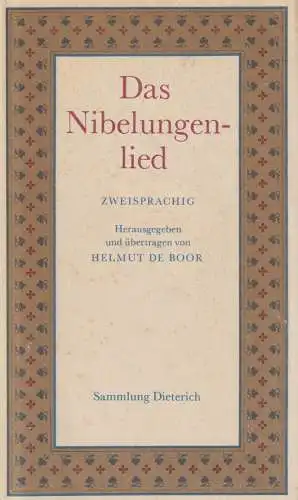 Sammlung Dieterich 250, Das Nibelungenlied. Zweisprachig, Helmut de Boor, 1998
