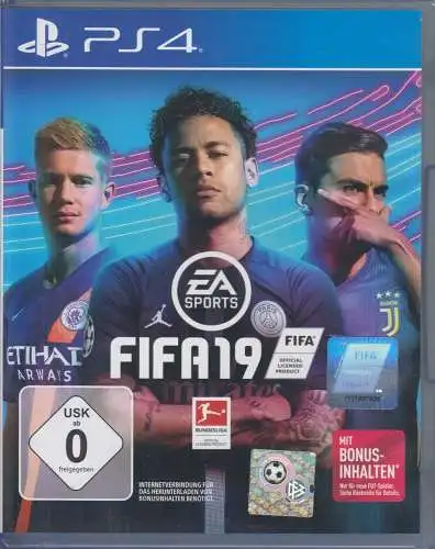 PS4-Spiel: FIFA 19, Play Station 4, Electronic Arts, Blu-ray Disc, Fußball