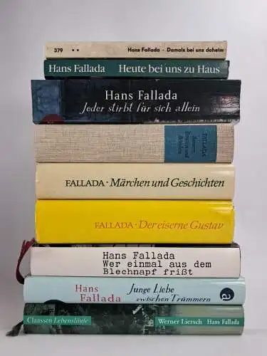 9 Bücher Hans Fallada: Gustav, Blechnapf, zu Haus, daheim, Märchen, Bauern ...