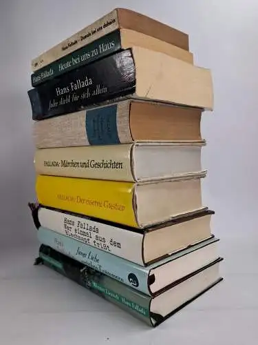 9 Bücher Hans Fallada: Gustav, Blechnapf, zu Haus, daheim, Märchen, Bauern ...