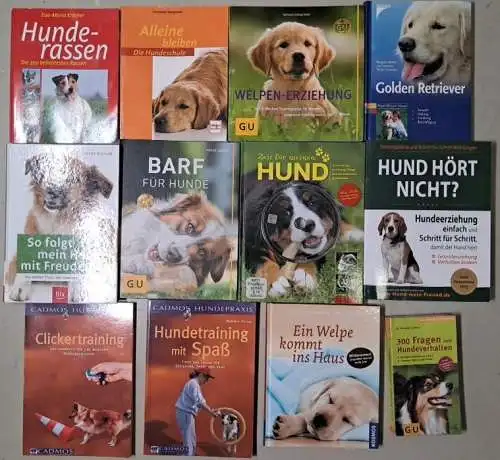 12 Bücher Hunde: Barf für Hunde; 300 Fragen zum Hundeverhalten; Hunderassen ...