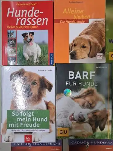 12 Bücher Hunde: Barf für Hunde; 300 Fragen zum Hundeverhalten; Hunderassen ...