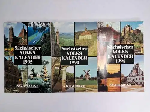 3 Hefte Sächsischer Volkskalender 1992-1994, Carl-Ernst Blankenburg (Hrsg.)