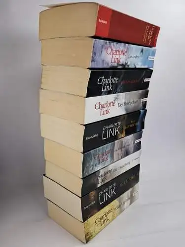 9 Bücher Charlotte Link: Wilde Lupinen; Die Rosenzüchterin; Der Verehrer