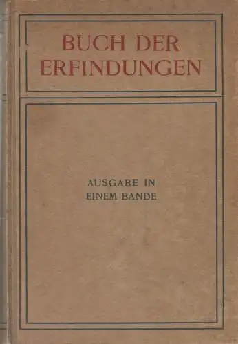 Buch: Buch der Erfindungen, Wilhelm Berdow, Otto Spamer Verlag, 2. Auflage