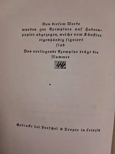 Buch: Mozart auf der Reise nach Prag, Eduard Mörike, 1920, Hermann A. Wiechmann