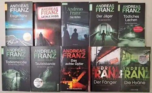 10 Bücher Julia-Durant-Reihe, Andreas Franz: Der Jäger; Tödliches Lachen ...
