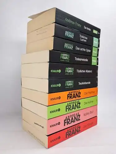 10 Bücher Julia-Durant-Reihe, Andreas Franz: Hyäne, Panther, Kaltes Blut, Fänger