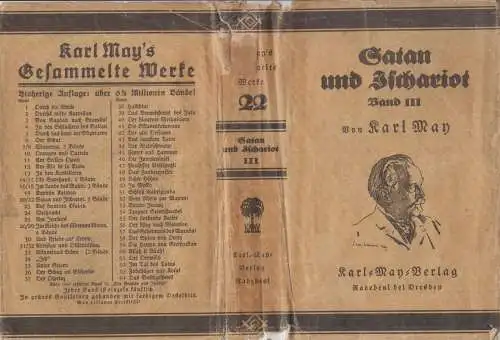 Schutzumschlag: Satan und Ischariot Band III. May, Karl, Karl-May-Verlag
