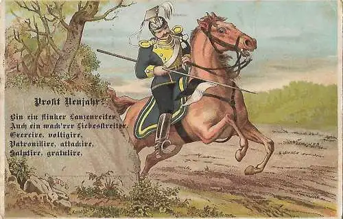 AK Prosit Neujahr. ca. 1909, Postkarte, Neujahr, gebraucht, gut