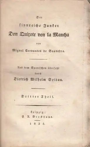 Buch: Der sinnreiche Junker Don Quixote von la Mancha -... Cervantes Saav 181047