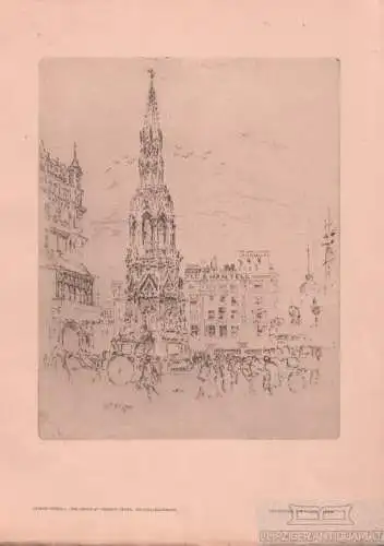 Heliogravure: The Cross at Charing Cross, Pennell, Joseph. Kunstgrafik, 1910