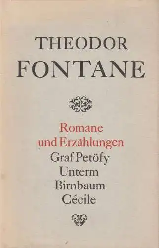 Buch: Romane und Erzählungen Band 4, Fontane, Theodor. 1984, Aufbau Verlag