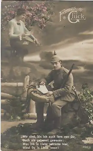 AK Fernes Glück, ca. 1918, Postkarte, gebraucht, gut