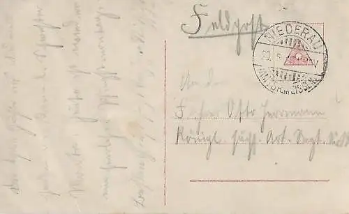 AK Die gute alte Zeit! Es war einmal!, ca. 1917, Postkarte, gebraucht, gut