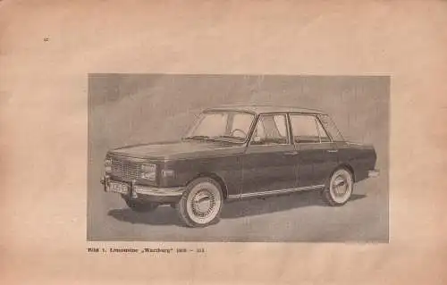Buch: Betriebsanleitung Wartburg 1000 - 353, Automobilwerk Eisenach, 1966
