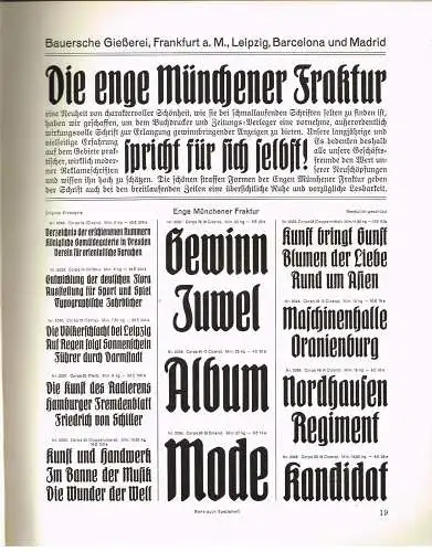 Buch: Hauptprobe in gedrängter Form der Bauerschen Gießerei, Frankfurt am Main
