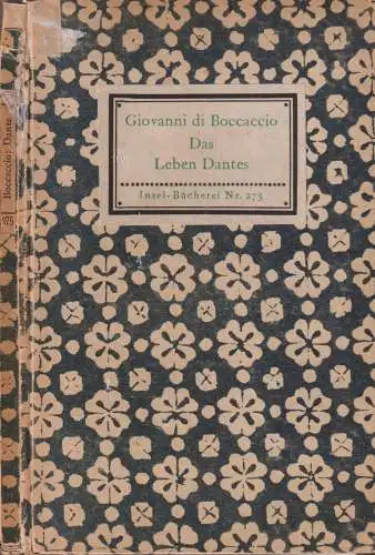 Insel-Bücherei 275, Das Leben Dantes, Giovanni de Boccaccio, Insel-Verlag