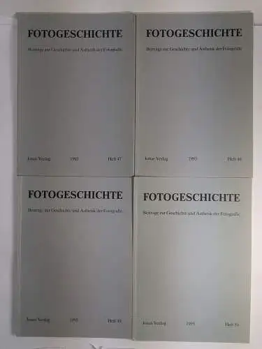 4 Hefte Fotogeschichte Heft 47-50 / 1993, Jahrgang 13, Jonas Verlag, Beiträge...
