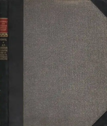 Buch: Die althebräische Literatur und ihr... Hempel, 1930, Athenaion