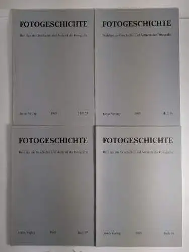 4 Hefte Fotogeschichte Heft 55-58 / 1995, Jahrgang 15, Jonas Verlag, Beiträge...