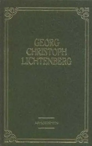 Buch: Aphorismen, Lichtenberg, Georg Christoph. 1996, Gondrom Verlag