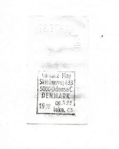 Original Radierung Exlibris: Ulla Bertelsen, Windmühle, signiert, gebraucht, gut
