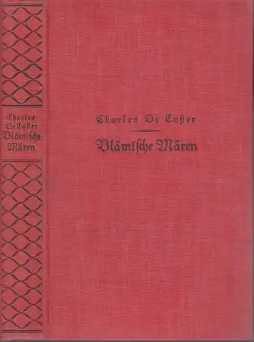 Buch: Vlämische Mären, de Coster, Charles, Insel, Leipzig, gebraucht, gut